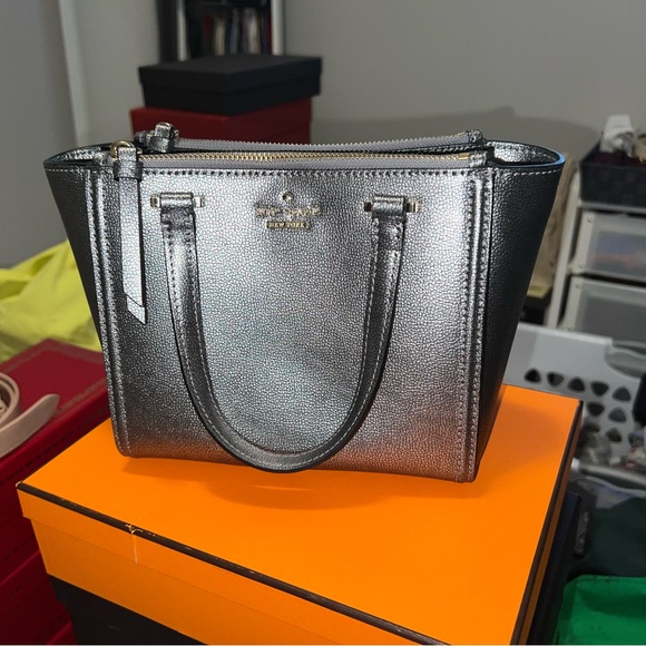 Kate Spade Patterson Drive Mini Kona Satchel - Grey/Silver - Picture 4 of 8